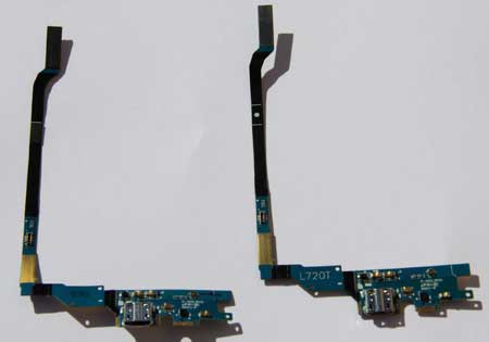 Galaxy S4 I9507 Charger Port next to the I9505